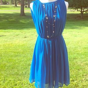 Calvin Klein turquoise blue dress